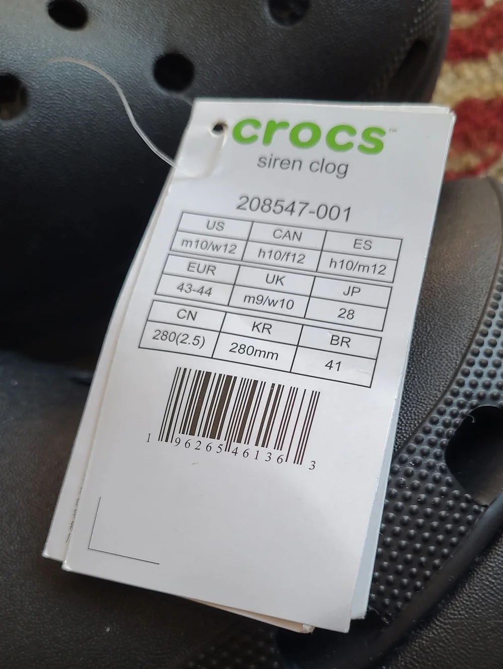 CROCS Siren Chunky Platform Clogs W12 M10 Black NEW
